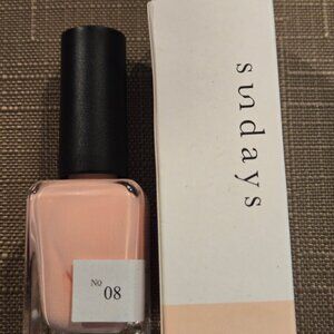 Sundays Pale Pink Polish No 8 Soft Opaque Peach Pink Shade new in box